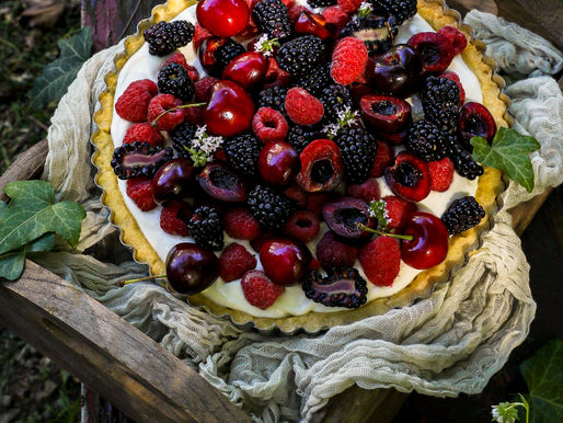 SUMMER BERRY LEMON TART