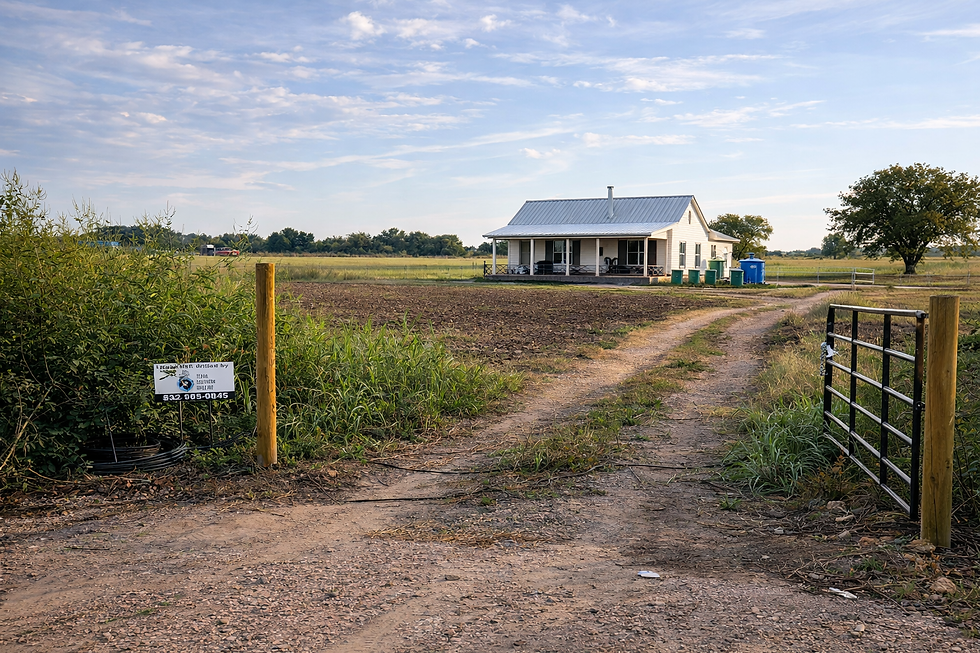Residential property in Wharton County Texas with a private well water system
