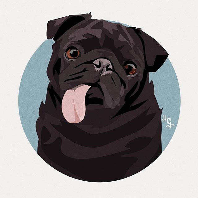 Thumbnail: Contemporary Circle Pet Portrait