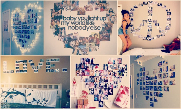 decorando-seu-quarto-com-fotos,desenhos-na-parede-coração-com-fotos-simbolo-da-paz-e-love.jpg