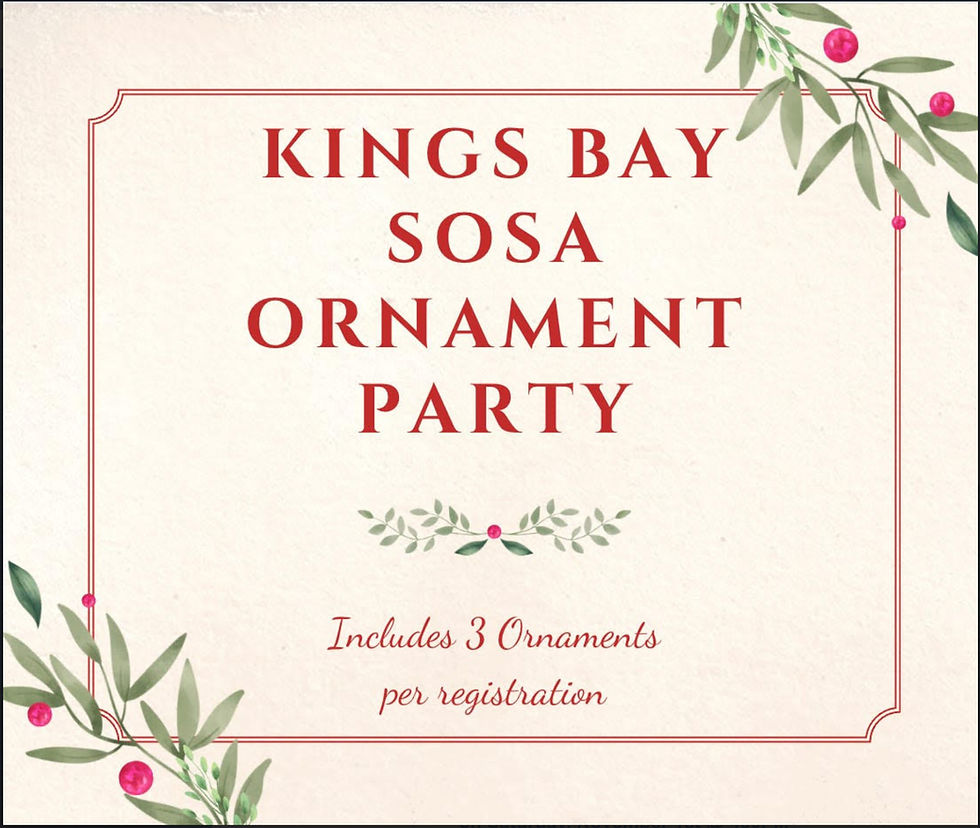 Deck The Hulls with Kings Bay SOSA Ornament Party