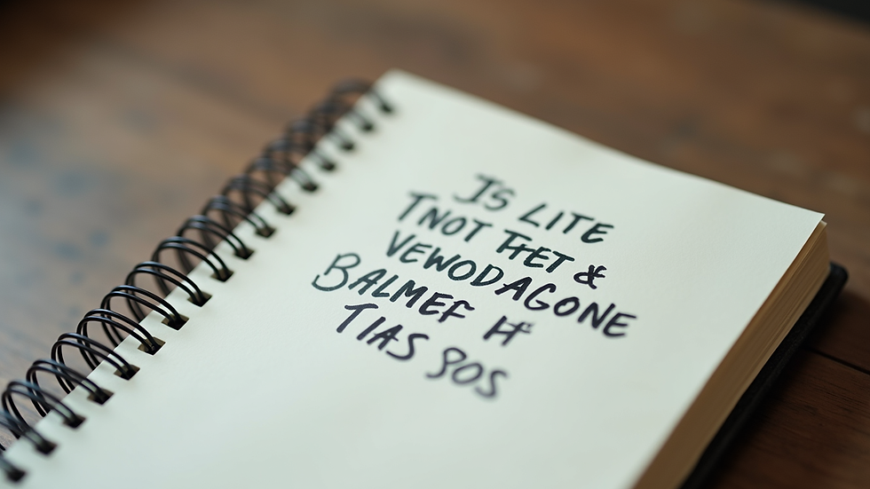 Close-up view of a notebook with motivational quotes