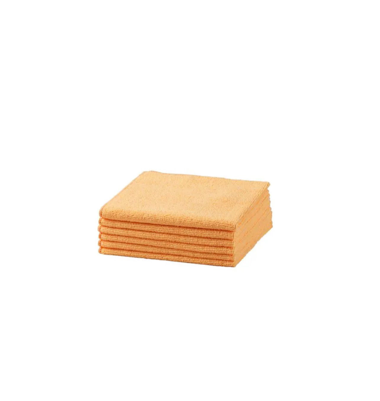 Multi-Purpose Microfiber Towels – 16” x 16” (6-Pack, Orange) 