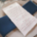 Hand Torn Wedding Menus