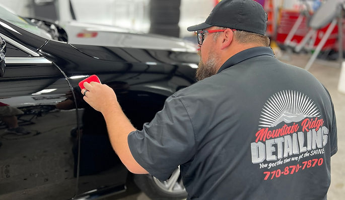 Applying a ceramic coating in Acworth, Ga