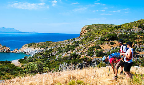 Lycian Way - Hikers on the Lycian Coastal trail
