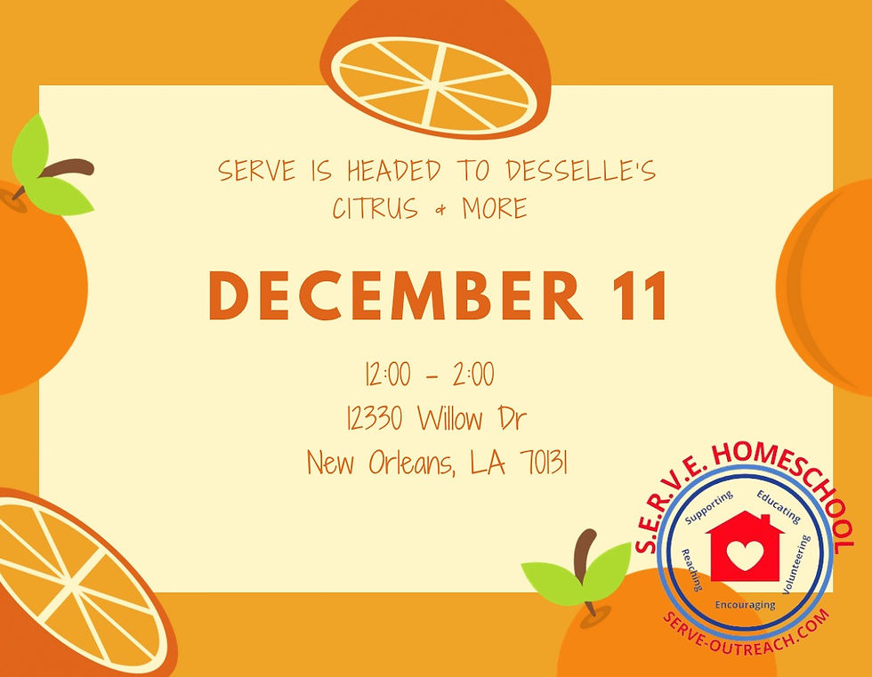 SERVE Homeschool Orange Picking