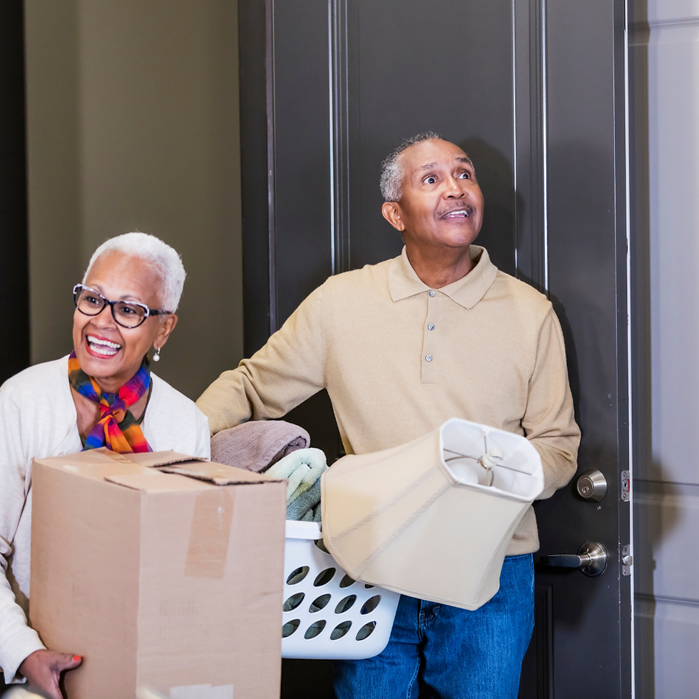 Elderly people moving