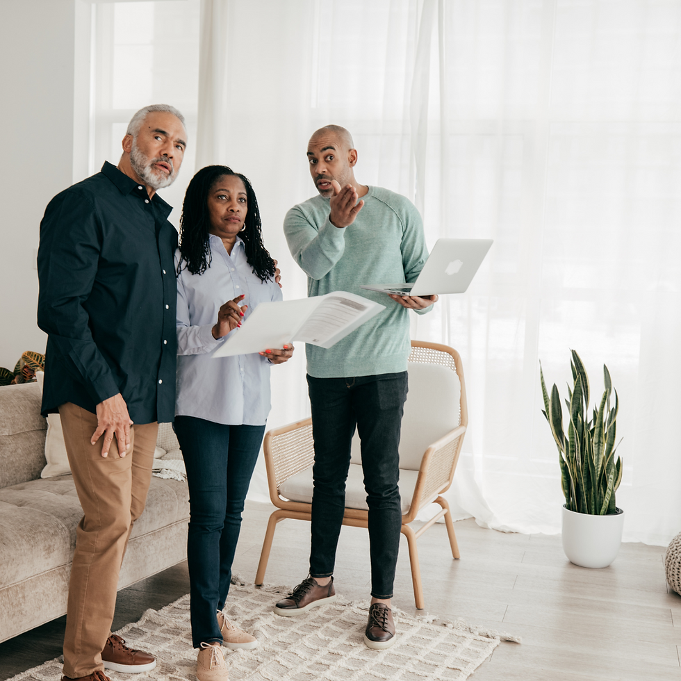 2 seniors with a real estate agent