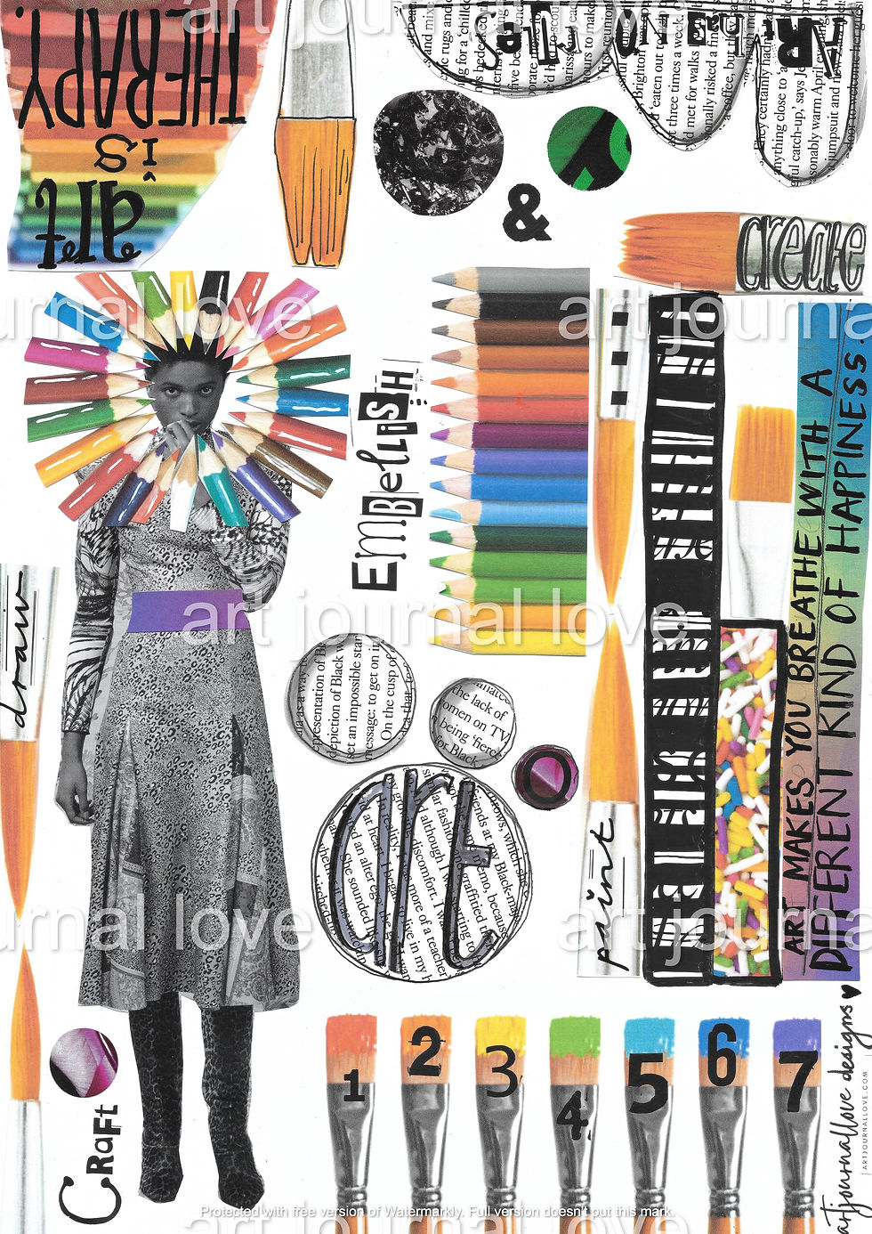 Collage essentials 1- Art therapy