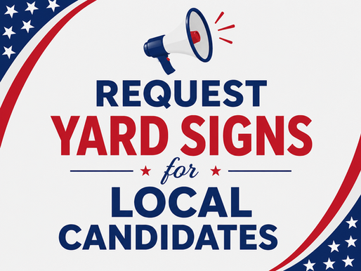 Request Yard Signs for Local Candidates in Cumberland County, Maine