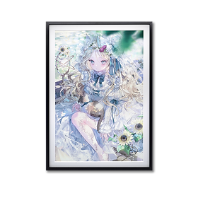 risa mehmet 原画　直筆画　猫少女 楽ギフ_のし宛書】 risa mehmet 猫少女 直筆画 原画 絵画 - 絵画