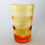 Thumbnail: Whitefriars Gold Amber Ribbed Glass Vase Designed by William Wilson c.1937