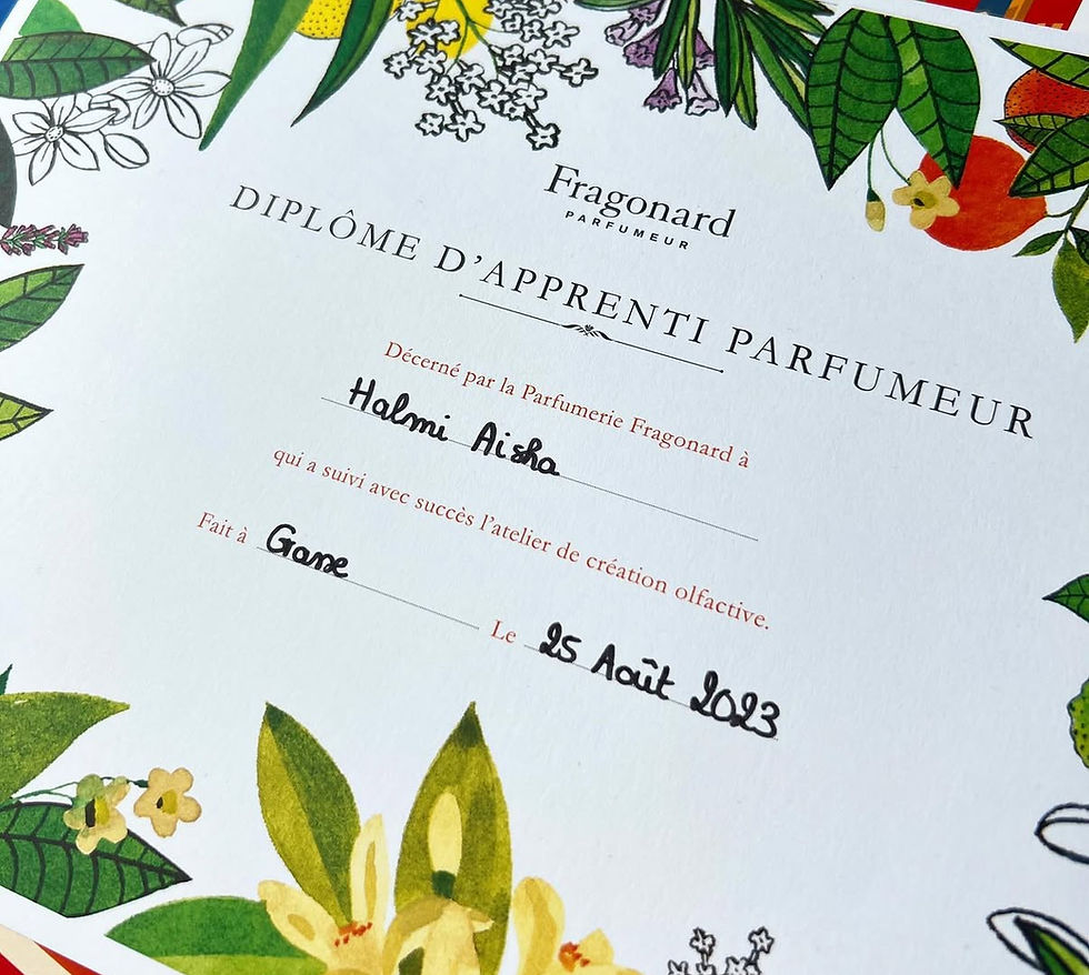 Officiel Fragonard Parfumeur: Diplome D'Apprenti Parfumeur Certificat