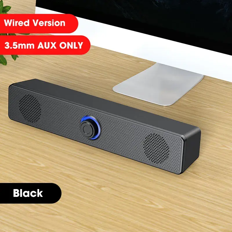 Thumbnail: 4D Bluetooth Computer Speaker Bar with Subwoofer Stereo Sound for Macbook Laptop