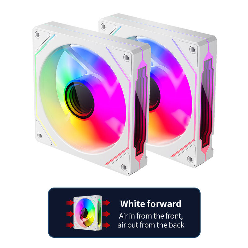 Thumbnail: Teucer Infinite Mirror 120mm 5V 3Pin ARGB PC Case FAN 12V 4Pin PWM 800-2000RPM 1