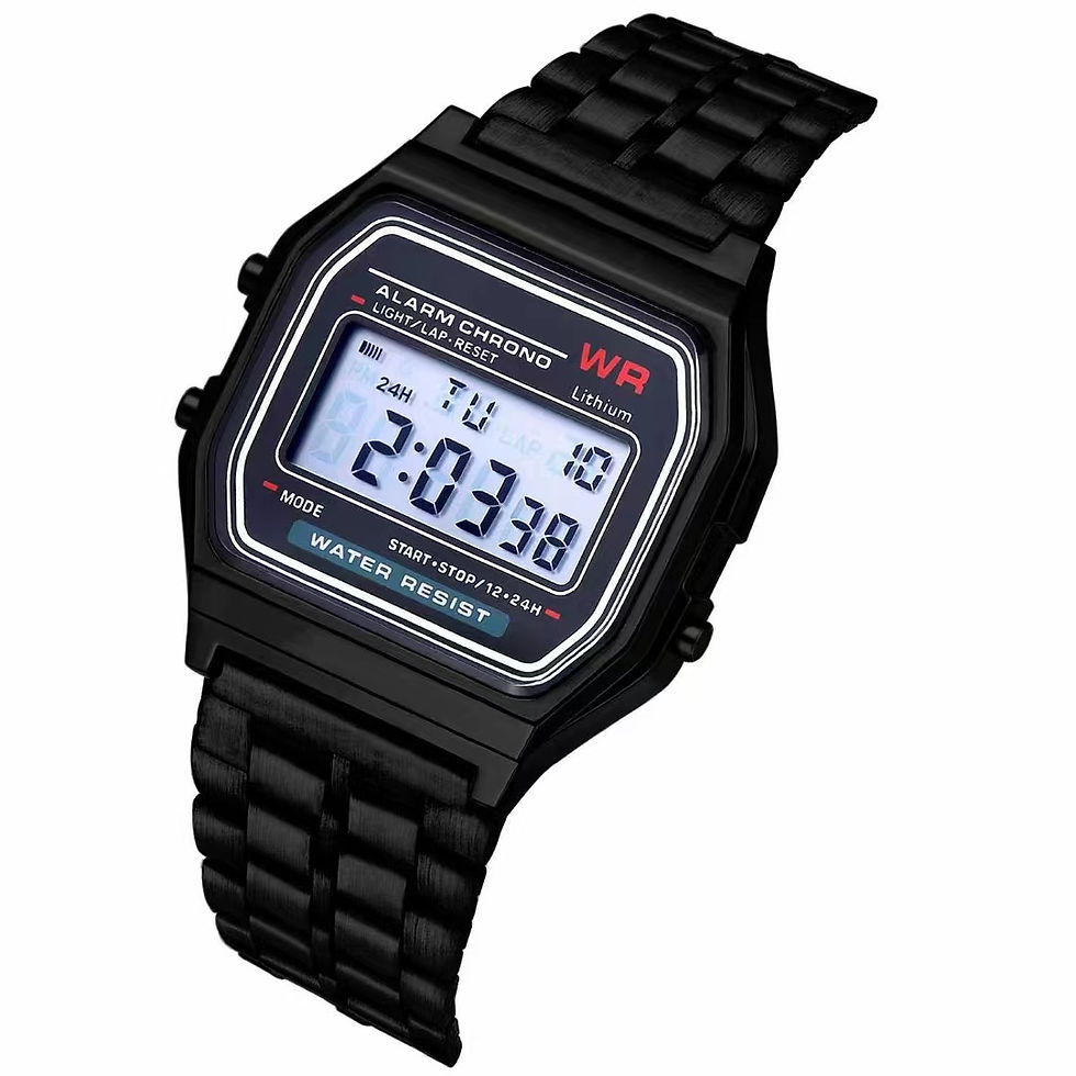Thumbnail: F91W Non-Waterproof Steel Band Watch For Women, Men, Business Clock, Multi-Funct