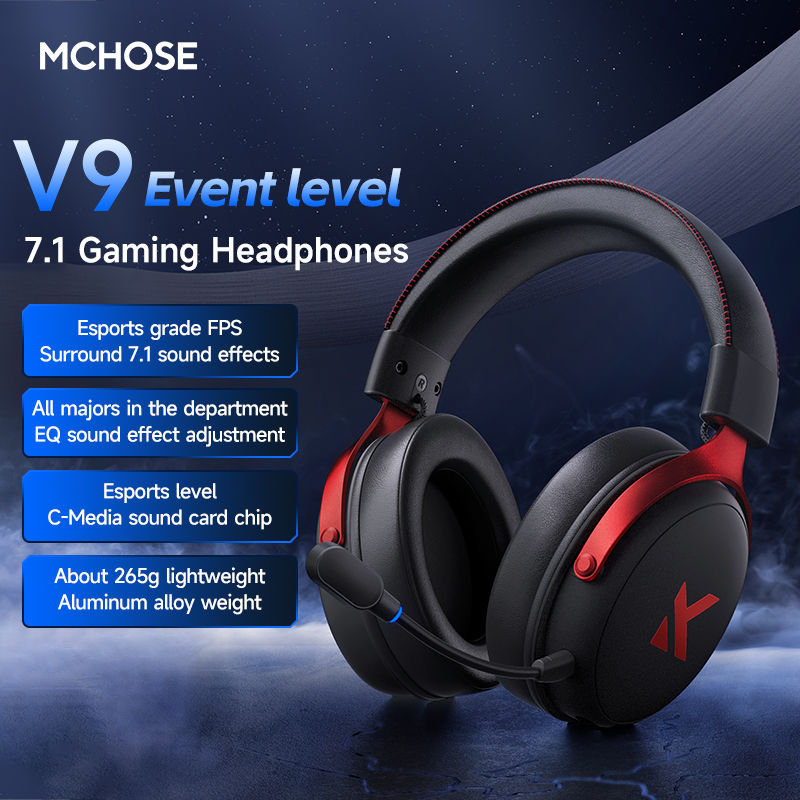 Thumbnail: MCHOSE V9 Pro Headset with Microphone Three Mode Bluetooth Wireless Computer PC 