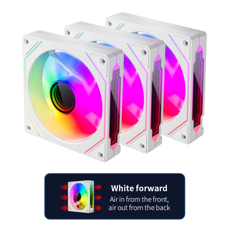 Thumbnail: Teucer Infinite Mirror 120mm 5V 3Pin ARGB PC Case FAN 12V 4Pin PWM 800-2000RPM 1