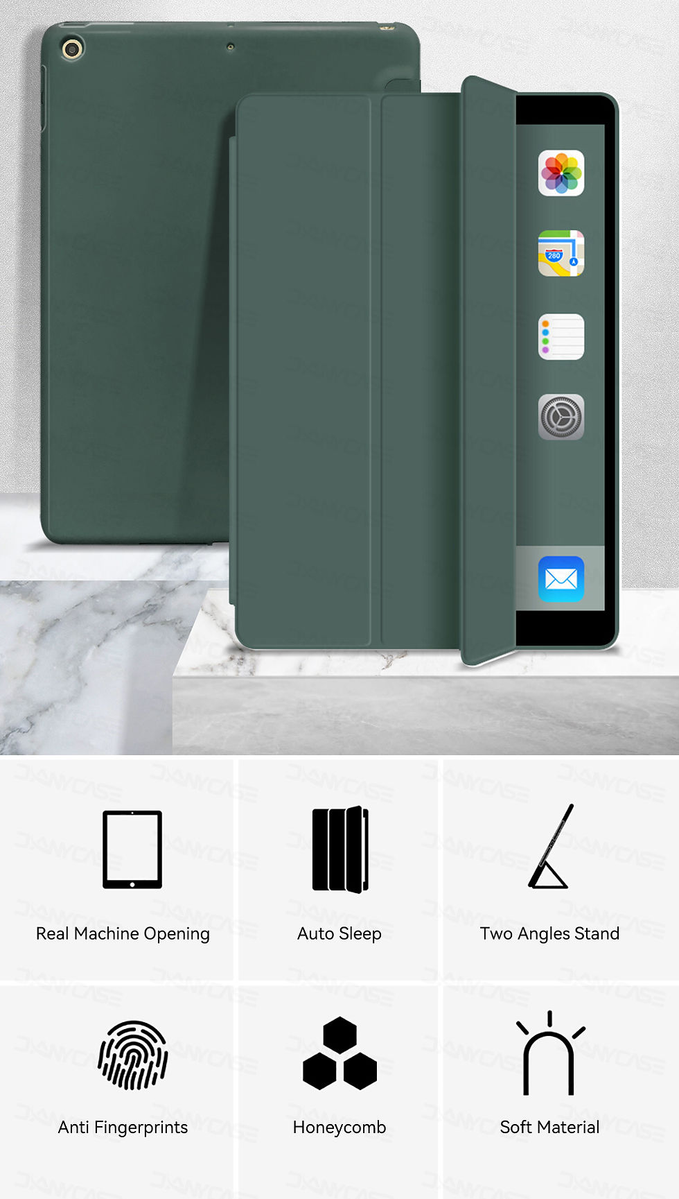 Thumbnail: For iPad 10.2 Case 7/8/9th Generation Cover For 9.7 5/6th Air 2 Pro 11 1st/2nd/3