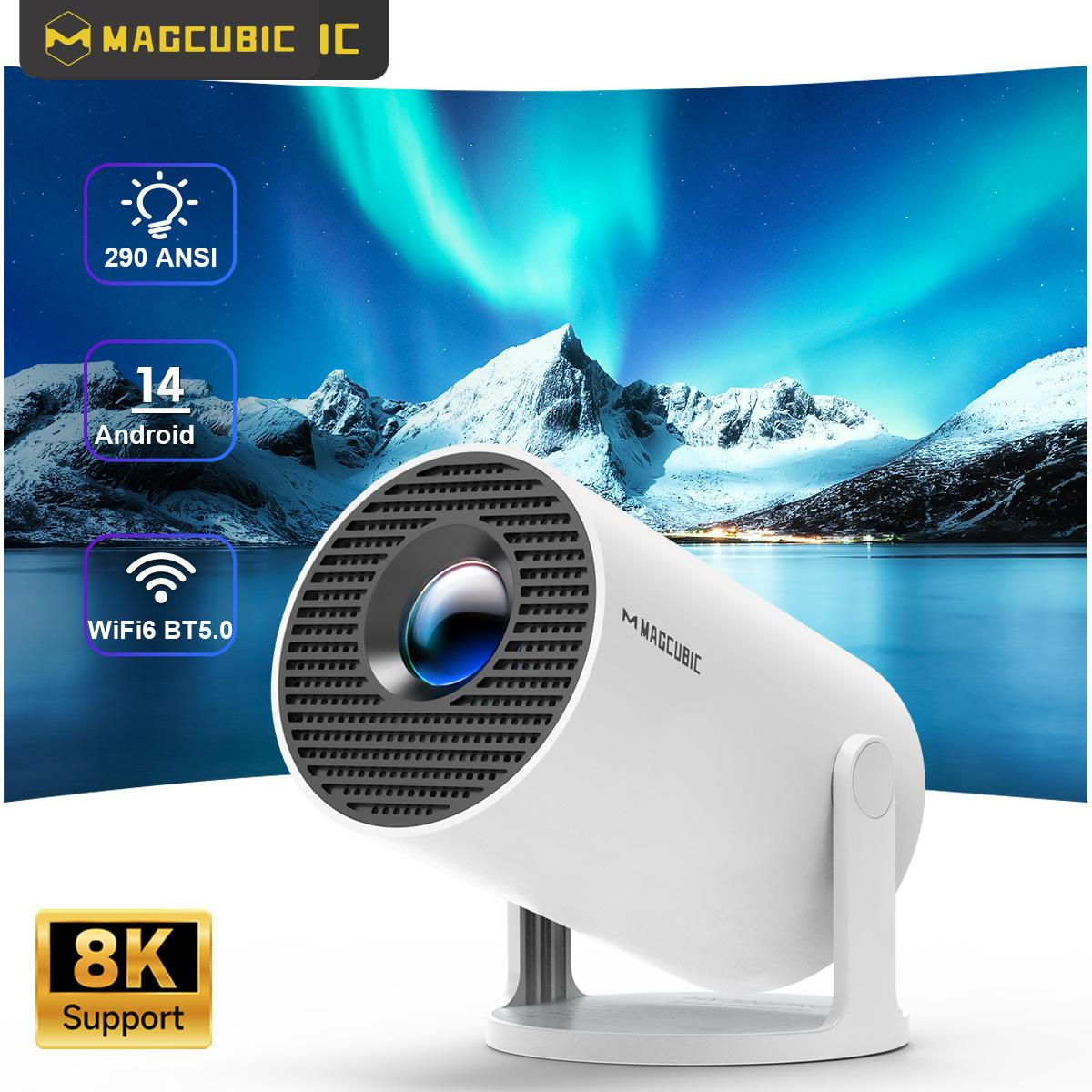 Magcubic Projector HY300 Pro 8K Android 14 Dual Wifi6 290ANSI Allwinner H726 BT5