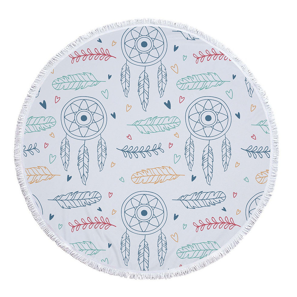 #6-ONEENOTOWEL150CM Microfiber Round Beach towel blanket for summer