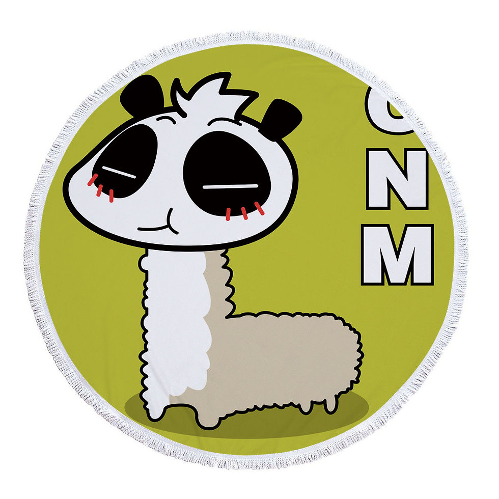 The China Cute Panda Pattern Microfiber Round Beach Towel