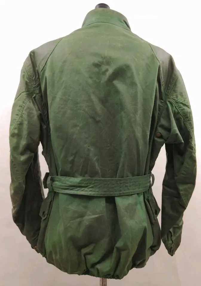 Miniatura: BELSTAFF TRIALMASTER GREEEN WAXED COTTON SAMMY MILLER 60s 70s VINTAGE