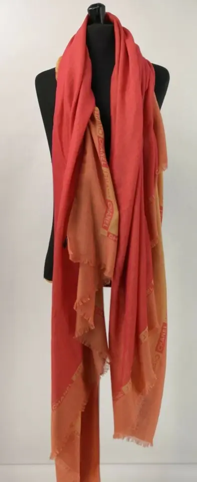 Thumbnail: Authentic Chanel Scarf Shawl Factory Sample 70 Cashmere 30 Silk 2001 Collection