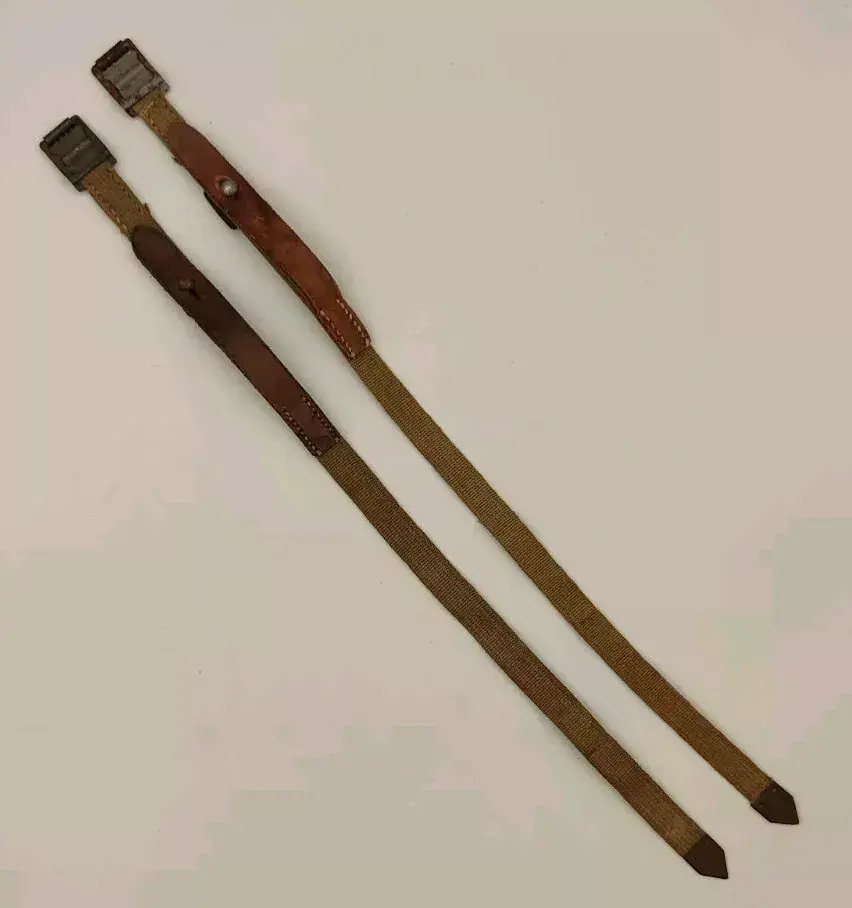 Thumbnail: WW2 AUTHENTIC GERMAN WEHRMACHT DAK TROPICAL ELITE CORPS WEB EQUIPMENT STRAP SET