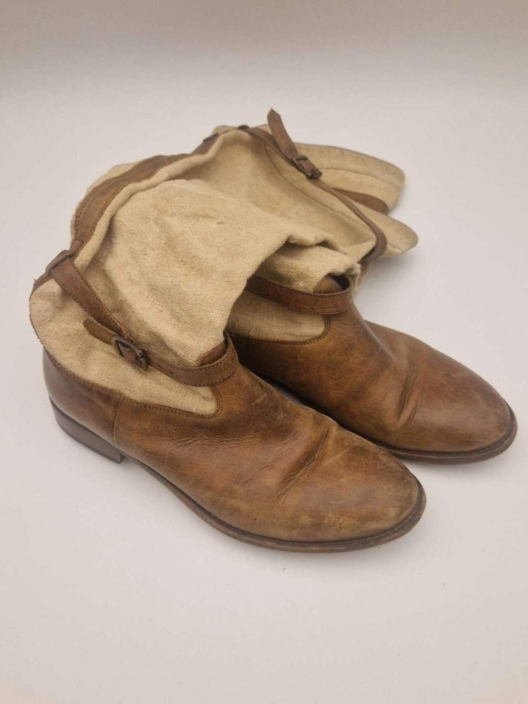 Women's Belstaff Aviator Boots featuring a stylish design with laces and a rugged sole.