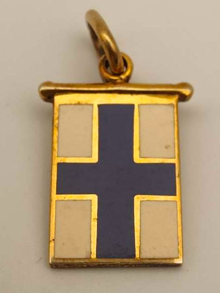 Miniatura: Ciondolo bandiera nautica a smalto argento 925