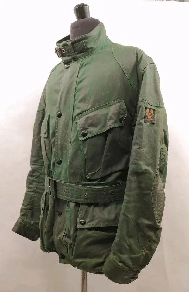 Miniatura: BELSTAFF TRIALMASTER GREEEN WAXED COTTON SAMMY MILLER 60s 70s VINTAGE