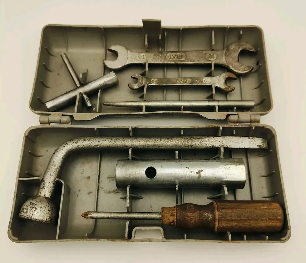 Thumbnail: Authentic Tool kit box Fiat 500 600 850 124 127 128 Coupé Sport Spider 131 1100