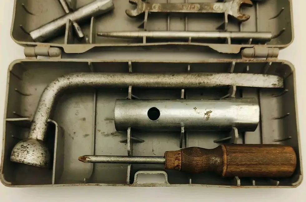 Thumbnail: Authentic Tool kit box Fiat 500 600 850 124 127 128 Coupé Sport Spider 131 1100