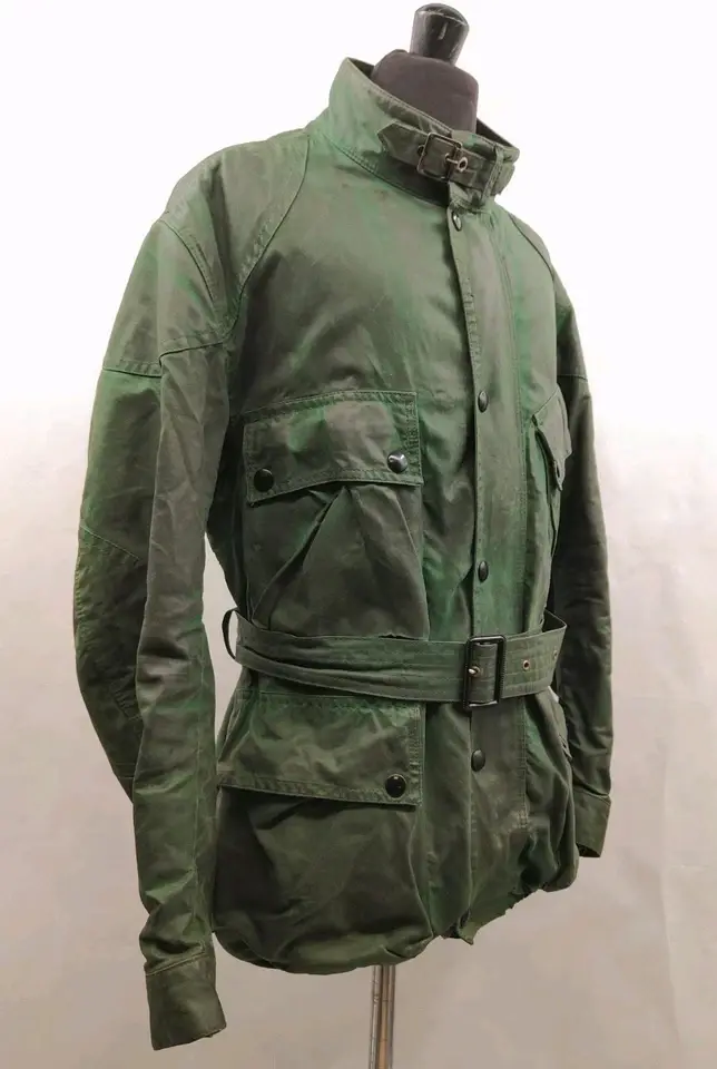 Miniatura: BELSTAFF TRIALMASTER GREEEN WAXED COTTON SAMMY MILLER 60s 70s VINTAGE