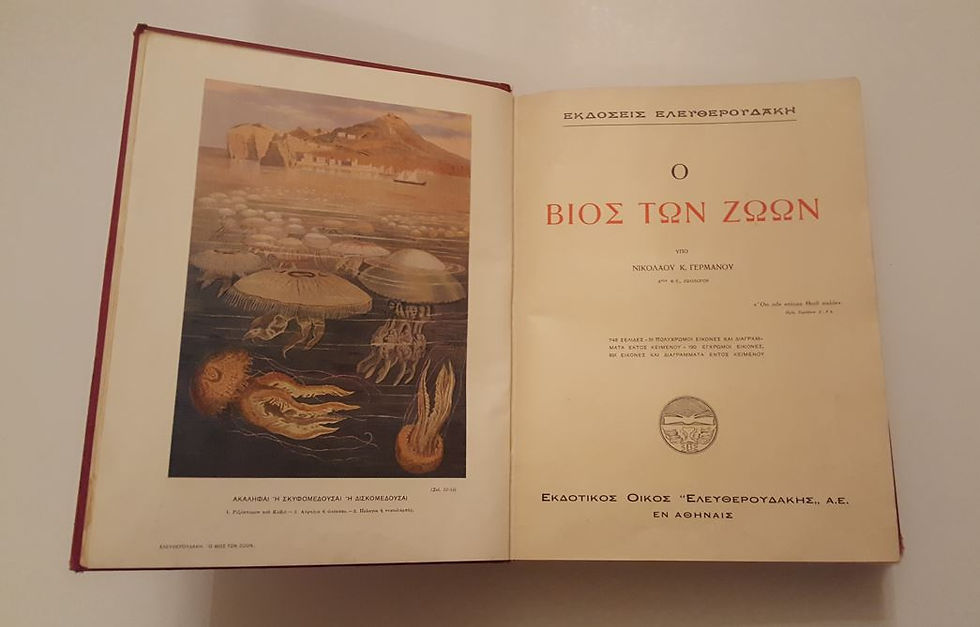 Μικρογραφία: Ο ΒΙΟΣ ΤΩΝ ΖΩΩΝ (1932) - Υπό Νικολάου Κ. Γερμανού - ΩΚΥΠΟΥΣ ΠΑΛΑΙΟΒΙΒΛΙΟΠΩΛΕΙΟ