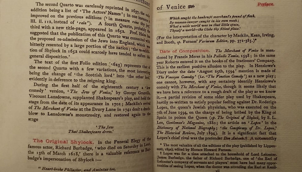 Μικρογραφία: SHAKESPEARE'S COMEDY OF THE MERCHANT OF VENICE (1897) - ΩΚΥΠΟΥΣ ΠΑΛΑΙΟΒΙΒΛΙΟΠΩΛΕΙΟ