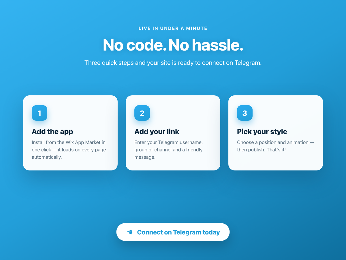 Telegram Button screenshot 5