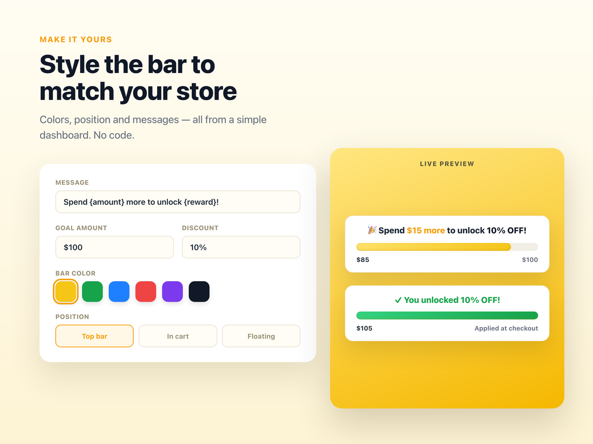 Cart Discount Progress Bar screenshot 3