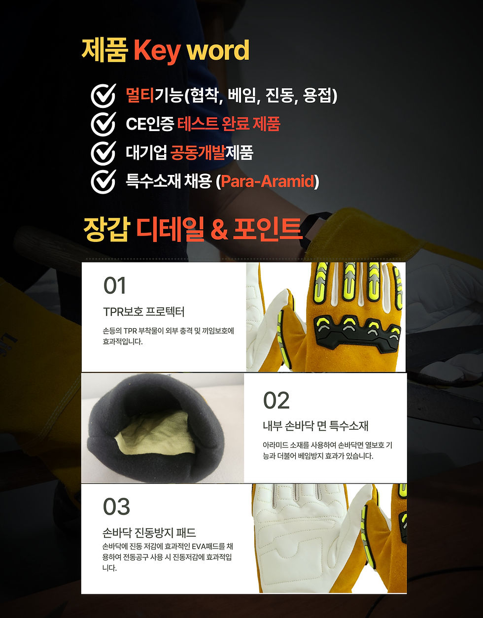 섬네일: 제품 Key word, 다기능, 대량 생산, 장갑 디테일, SNH-04 다기능안전장갑, safety glove details