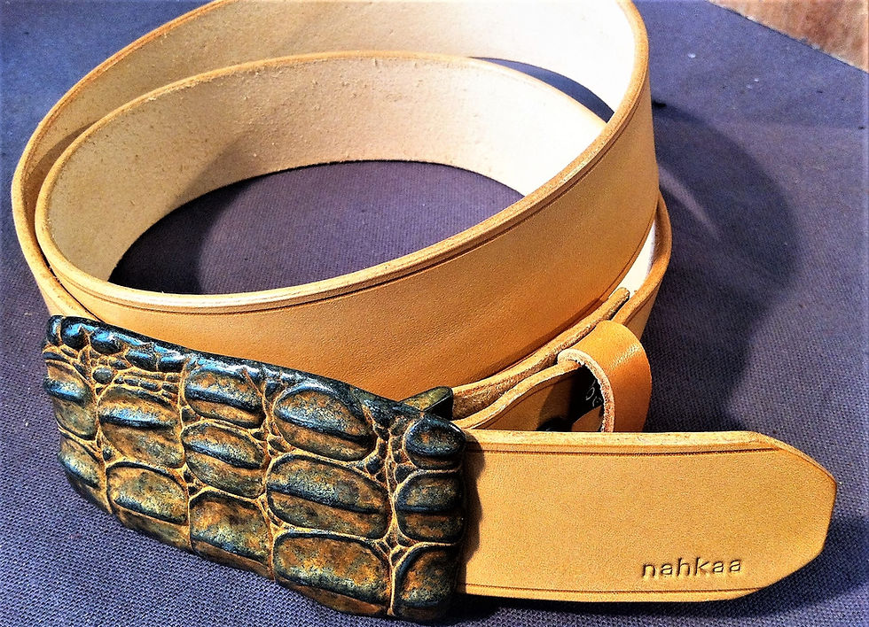 Ceinture cuir couleur naturelle