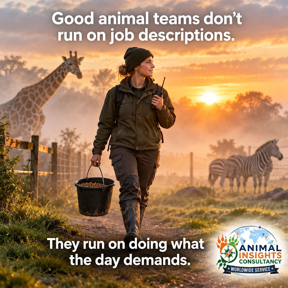 In the gentle glow of sunrise, a dedicated animal caretaker strides confidently through a serene landscape, surrounded by peaceful wildlife. Her purposeful journey embodies the adaptability and commitment essential for thriving animal teams.