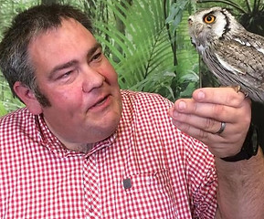 Carl Groombridge and owl