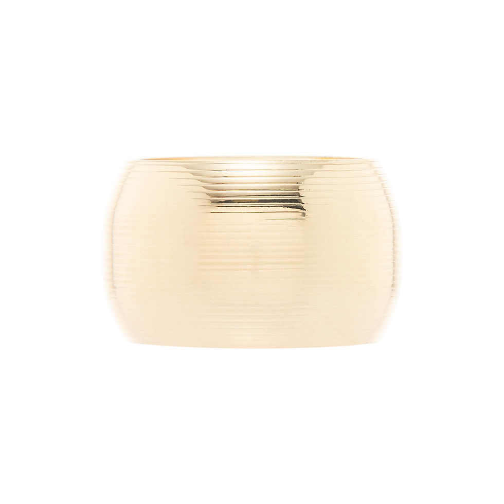 Miniatura: Anel p/ Guardanapo de Aço Circle Dourado 4,5cm