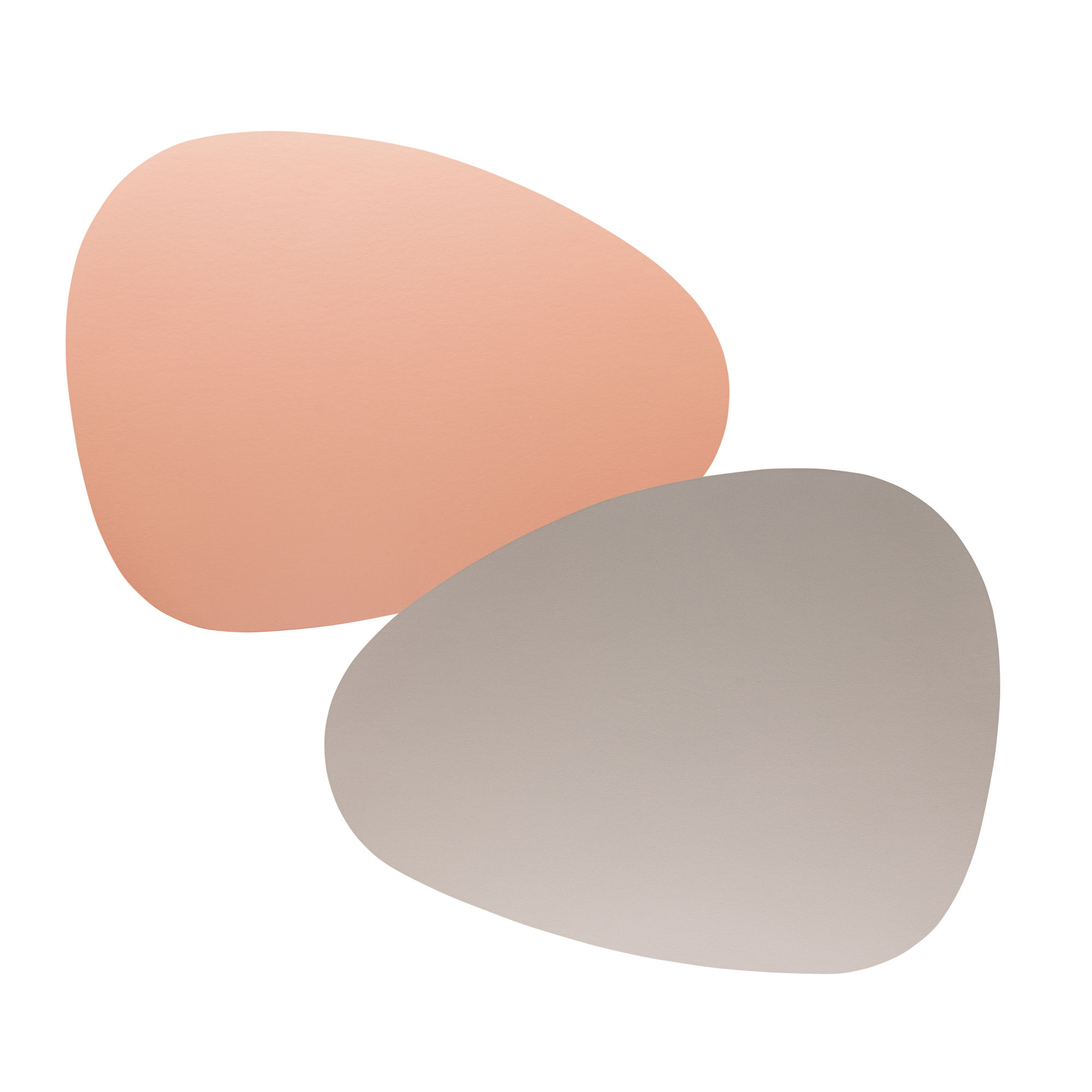 Lugar Americano PVC Dupla Face Rosa/Cinza 43x32cm