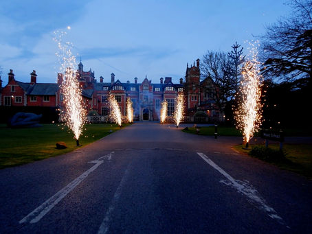 Unforgettable wedding firework display at Frensham Hall