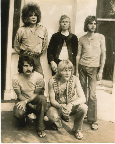 In Focus Top- Doug Parkinson, Billy Green, Mick Rogers. Front Les Stacpool, Jonny Dick
