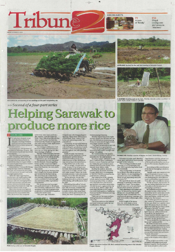 Helping Sarawak to produce more rice