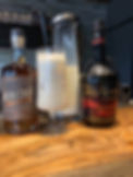 Creamy cocktail with maple cream, brandy and milk served over ice